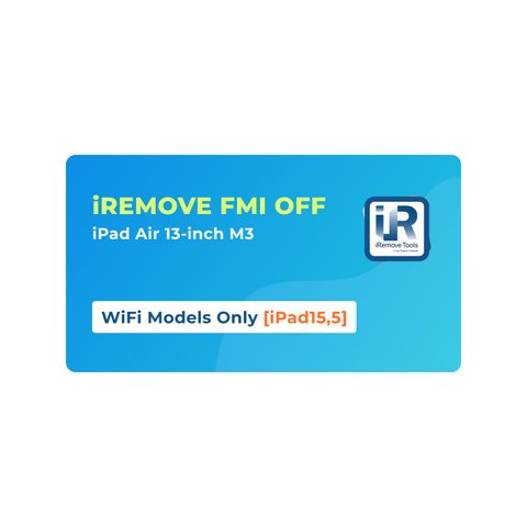iRemove FMI OFF iPad Air 13 inch M3 лише WiFi моделі [iPad15,5]