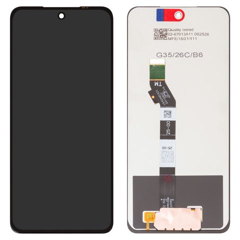 Дисплей для Motorola Moto G35, чорний, без рамки, High Copy